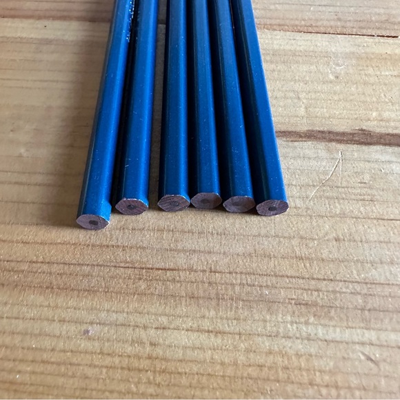 NOS Vintage mcm Eberhard Faber Microtomic F Woodclinched pencils lot of 6 - Picture 4 of 5